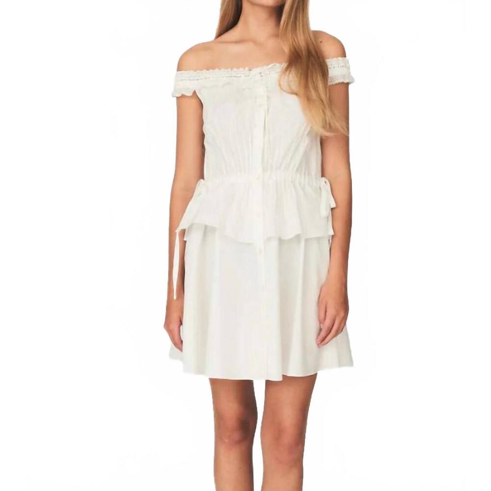 NEW THE GARMENT kirsten corsage dress in white